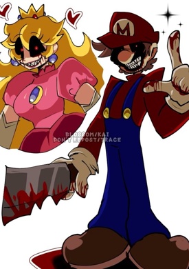 Mario exe and peach exe
